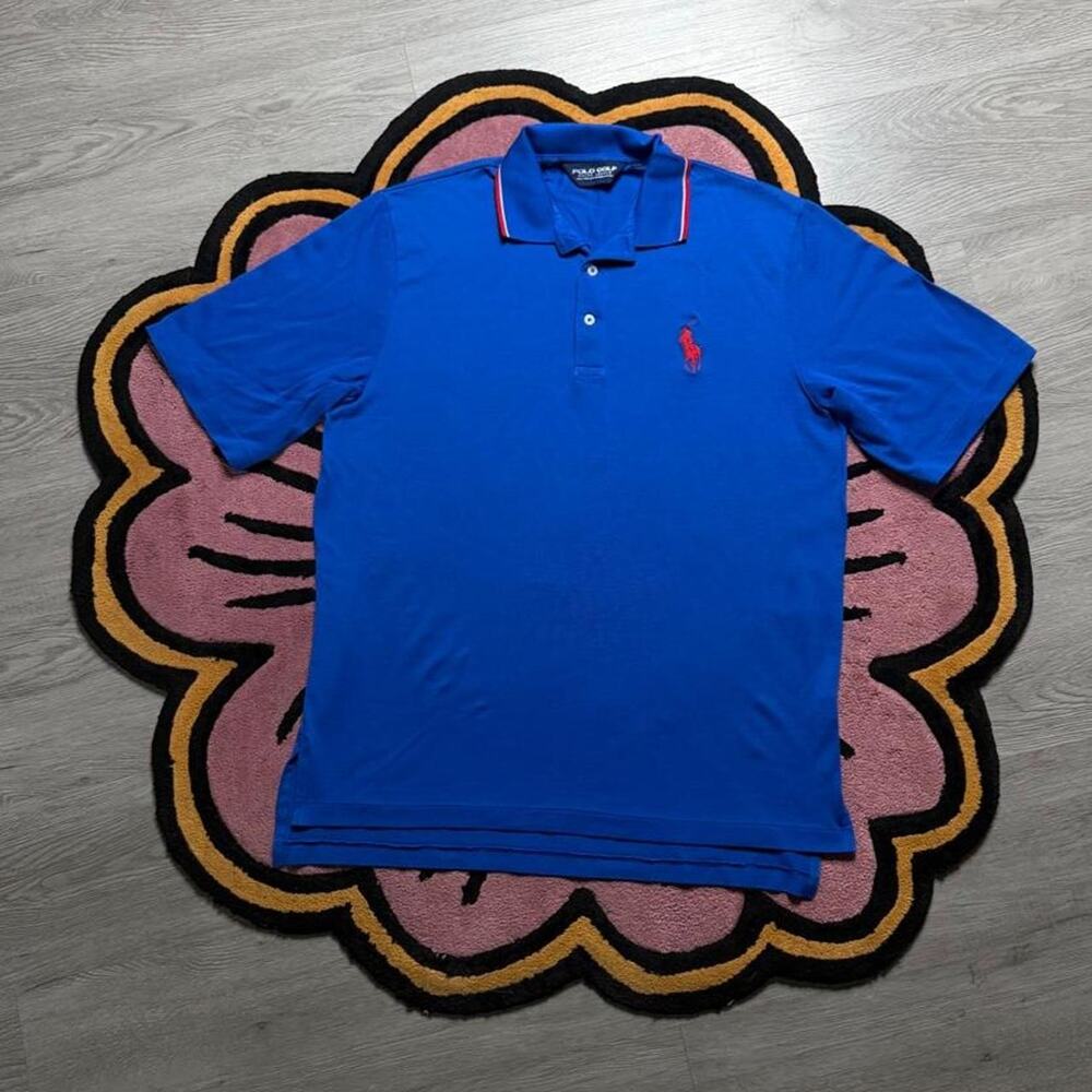 Vintage 90’s Ralph Lauren Polo Golf Big Pony Embroidered Polo Shirt Medium